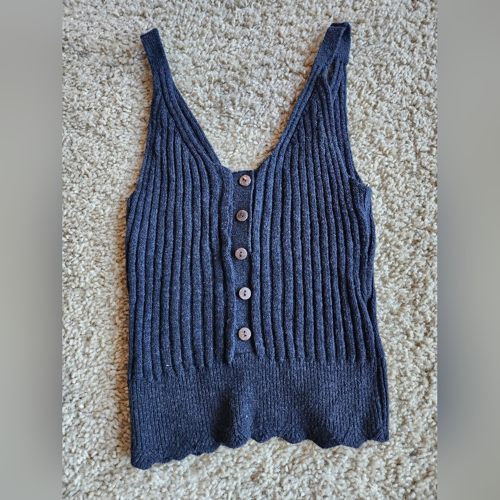 Abercrombie & Fitch Ribbed Knit Sweater Tank Top
